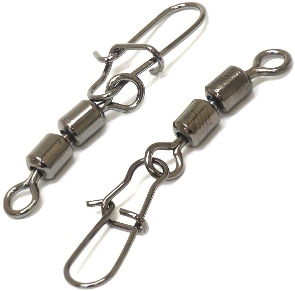 Вертлюг двойной с застежкой Namazu HS 2X ROLLING SWIVELS WITH NICE SNAP, цв. BN, р. 7, test-10 кг уп