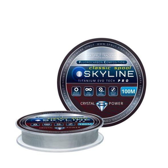 Леска SPRUT Skyline Fluorocarbon Composition EvoTech Classic Titan 0.185 100м