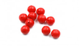 Бусина фидерная Namazu Soft Beads, PVC, круглая, d-8 мм цв. фц. красный 20 шт.
