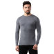 Футболка муж. Norveg Soft с длин.рукавом, цвет серый меланж, разм L