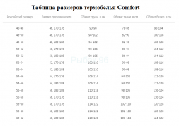 Термобелье COMFORT Extrim 3 слоя р. 58/182-188