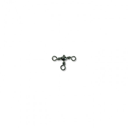 Вертлюг тройной Condor 90 град. Rarrel Cross-line Swivel, цвет Black Nikel, размер 10, 100шт.