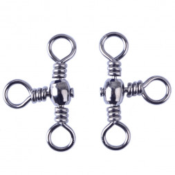 Вертлюг тройной 90 град. Rarrel Cross-line Swivel, цвет Black Nikel, размер 7, 50шт.