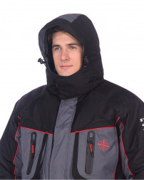 Костюм Huntsman Siberia LUX Серый/Черный тк. Breathable Р-р: 52-54, Рост: 182-188