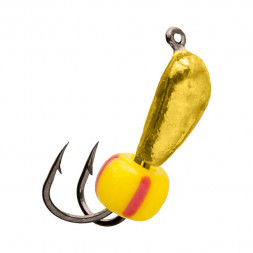 Мормышка вольфрамовая Lumicom Капля с ушком Коза Ф2.5 золото